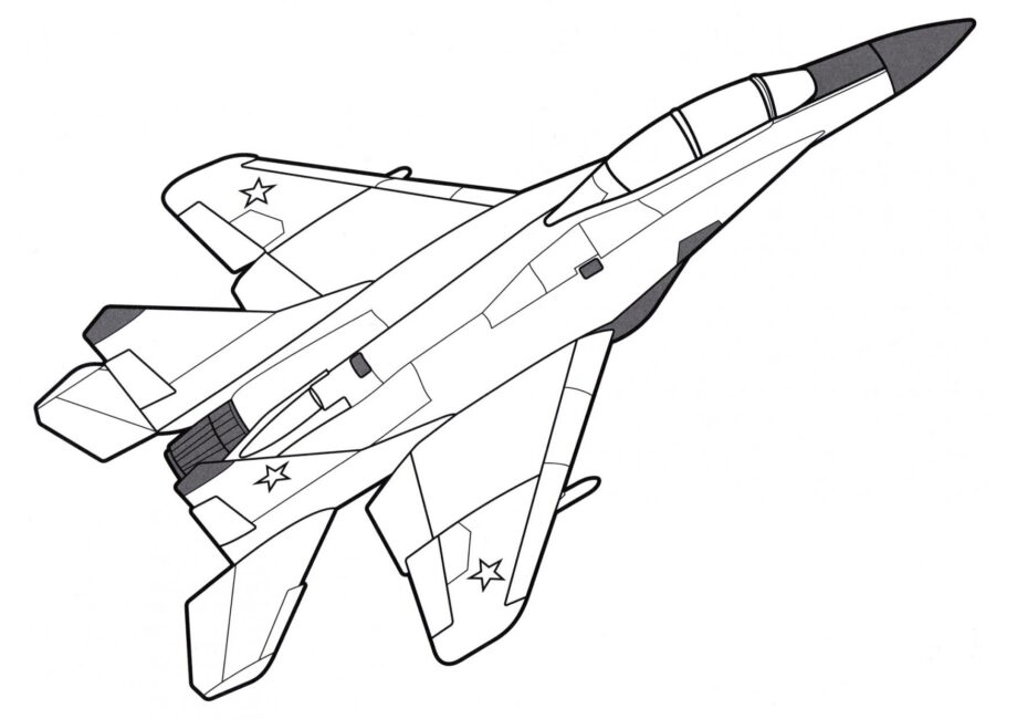 MiG-35D Colouring Page