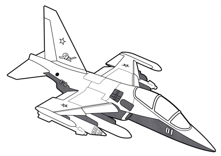 Yak-130 Colouring Page