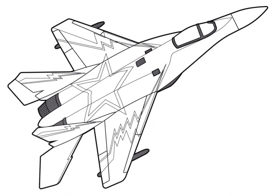 MiG-35 Colouring Page