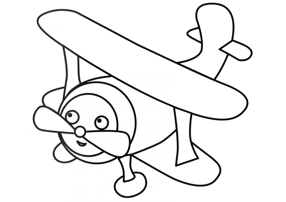 Toy Aeroplane Colouring Page