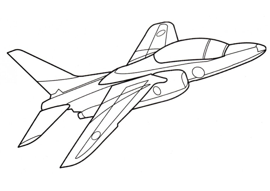 Attack Aircraft T-4 Colouring Page