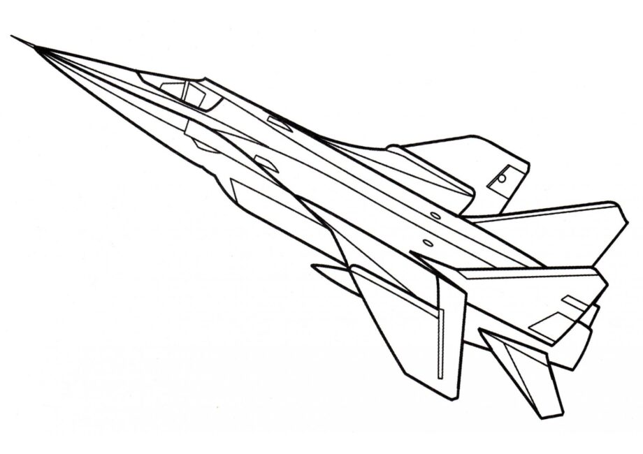 MiG-31 Colouring Page