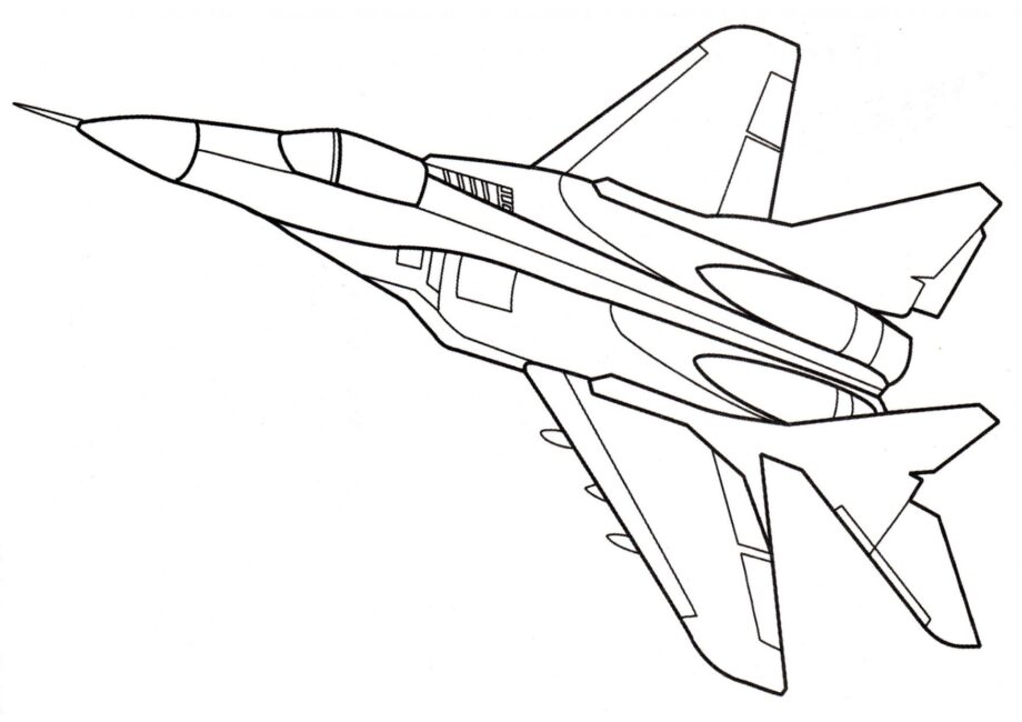 MiG-29 Colouring Page