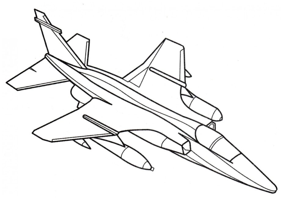 Multirole Fighter Jaguar Colouring Page