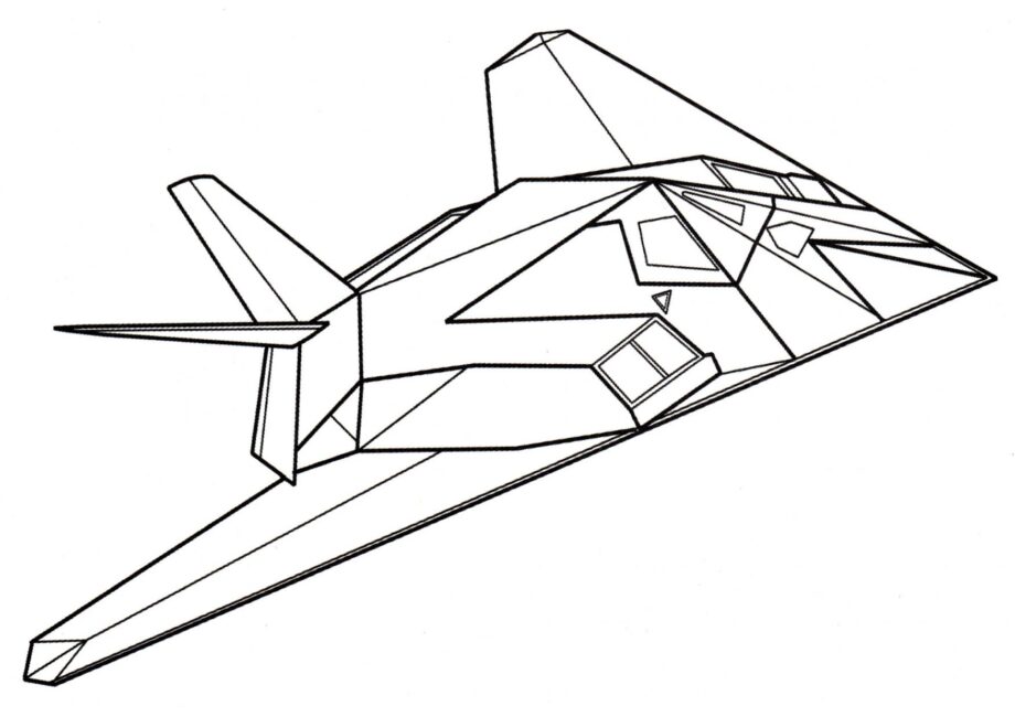 F-117A Nighthawk Colouring Page