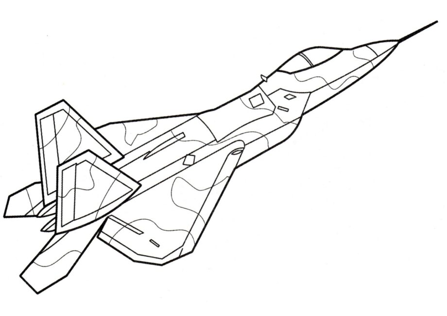 F-22 Raptor Colouring Page