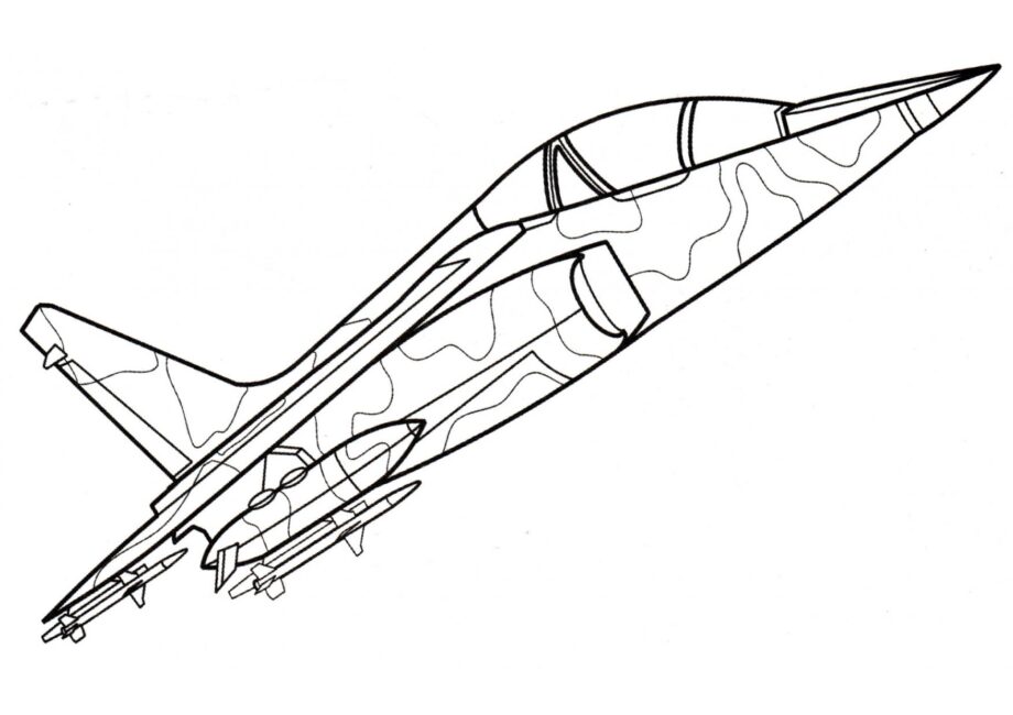 Light Attack Aircraft Alpha Jet Colouring Page