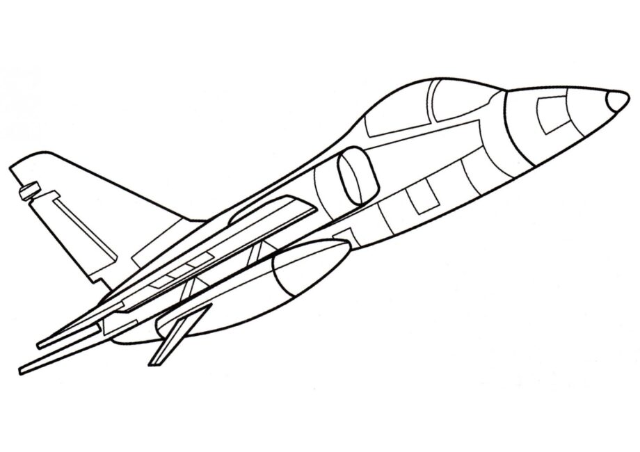 Fighter Bomber AMX Colouring Page