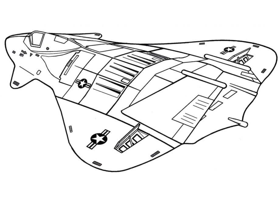 F-19 Stealth Colouring Page