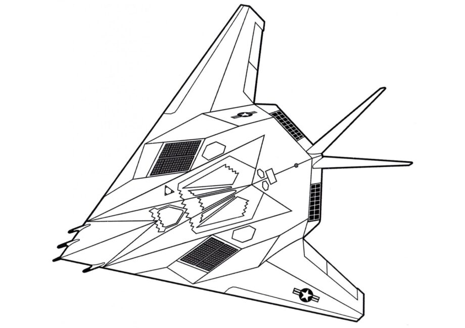 Lockheed F-117 Nighthawk Colouring Page