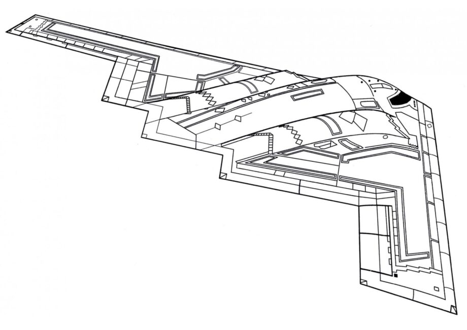 Northrop B-2 Spirit Colouring Page