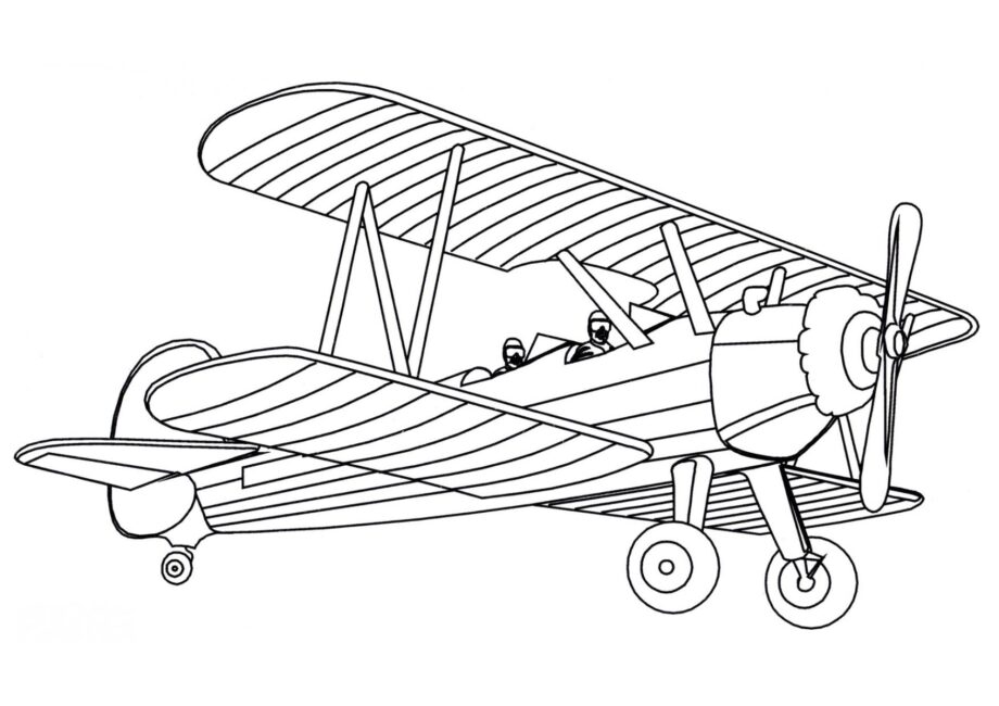 Multirole Biplane Po-2 Colouring Page