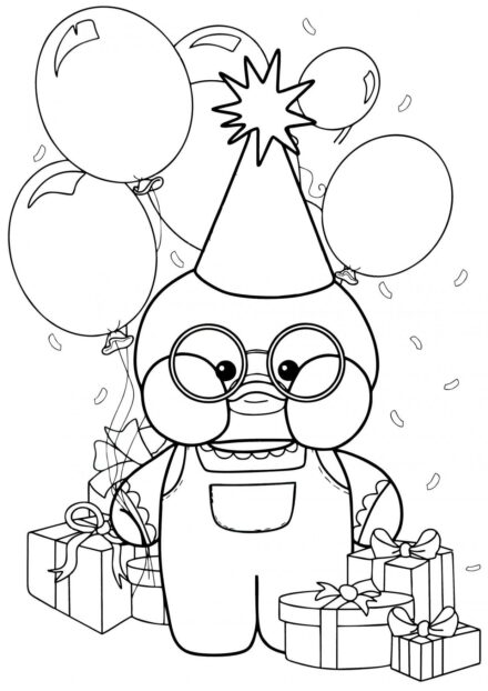 Lalafanfan's Birthday Colouring Page