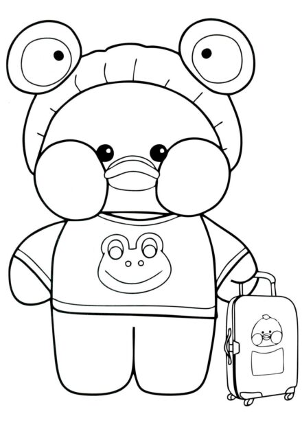 Lalafanfan Froglet Colouring Page