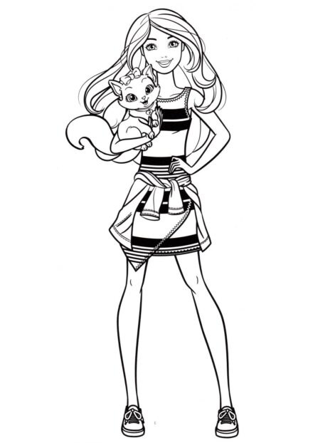 Another Outfit for Barbie Colouring Page