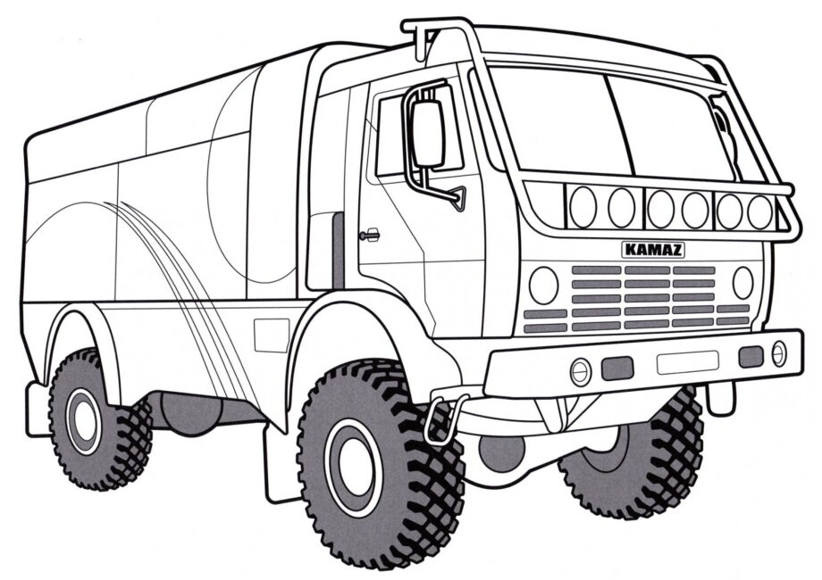 Colouring Page KamAZ 4326