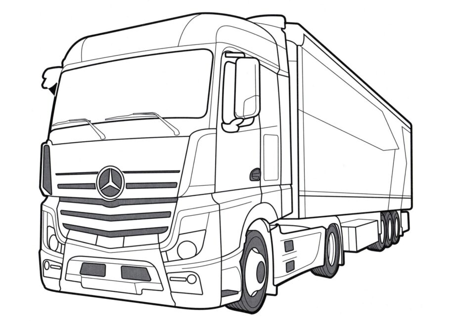 Colouring Page Mercedes-Benz Actros IV