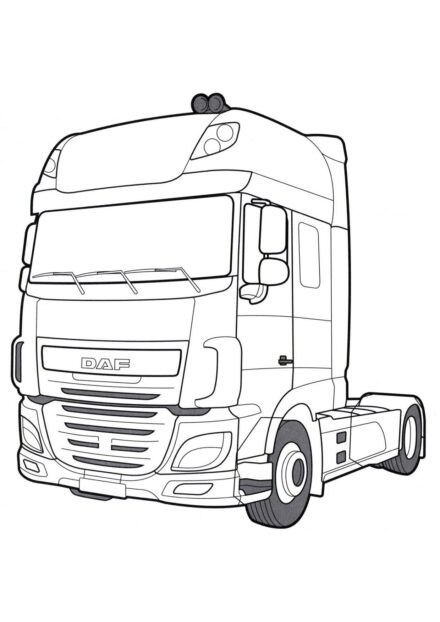 Colouring Page DAF XF