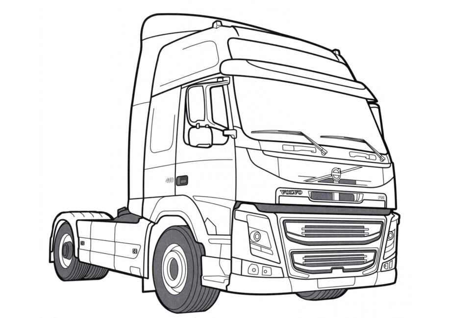 Colouring Page Volvo FM