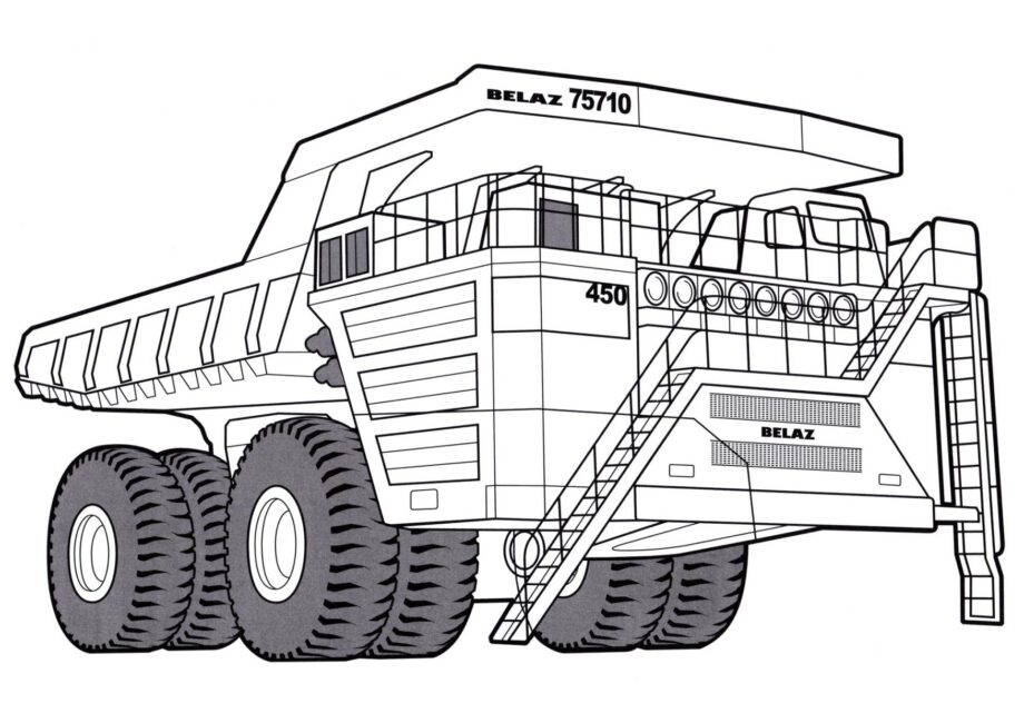 Colouring Page BelAZ-75710