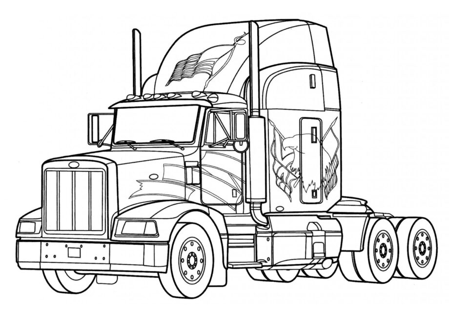 Colouring Page Peterbilt 377