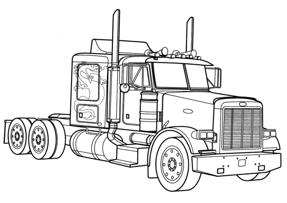 Colouring Page Peterbilt 378