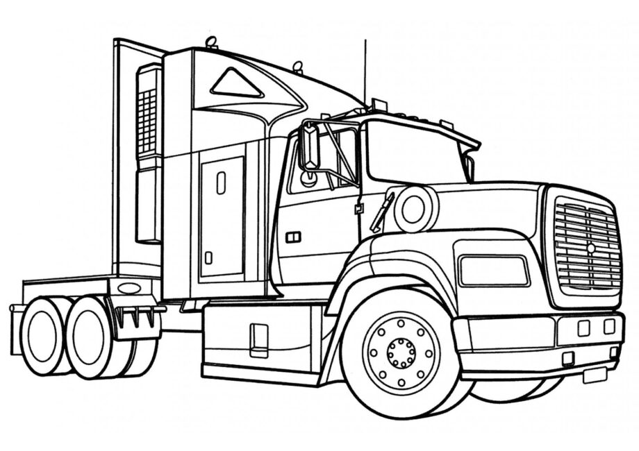 Colouring Page Far West Trucking