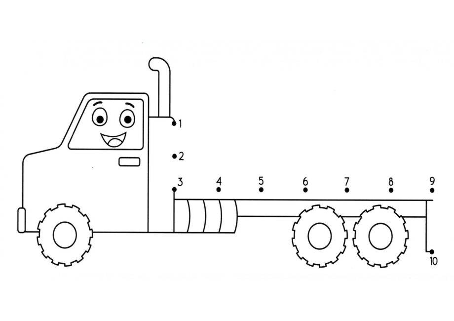 Colouring Page Happy Little Lorry