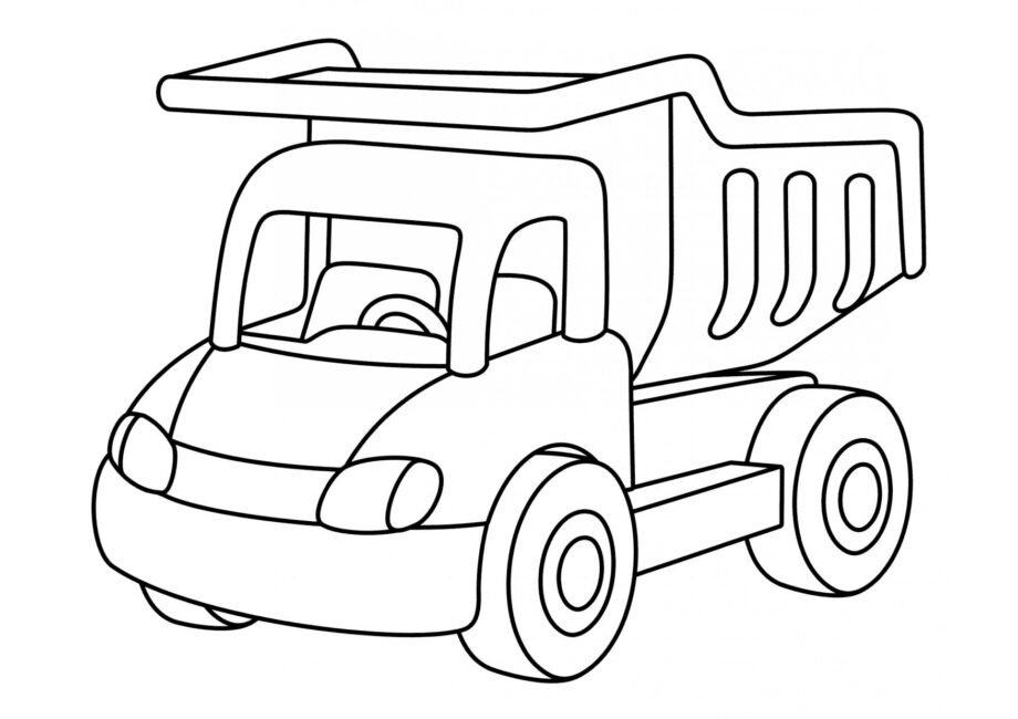 Colouring Page Lorry with a Large Body