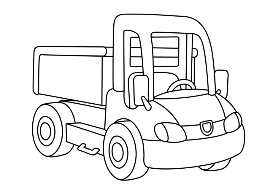 Colouring Page Single-Seater Truck