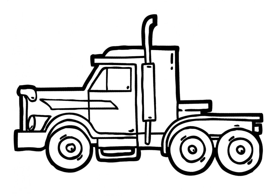 Colouring Page KamAZ without Trailer