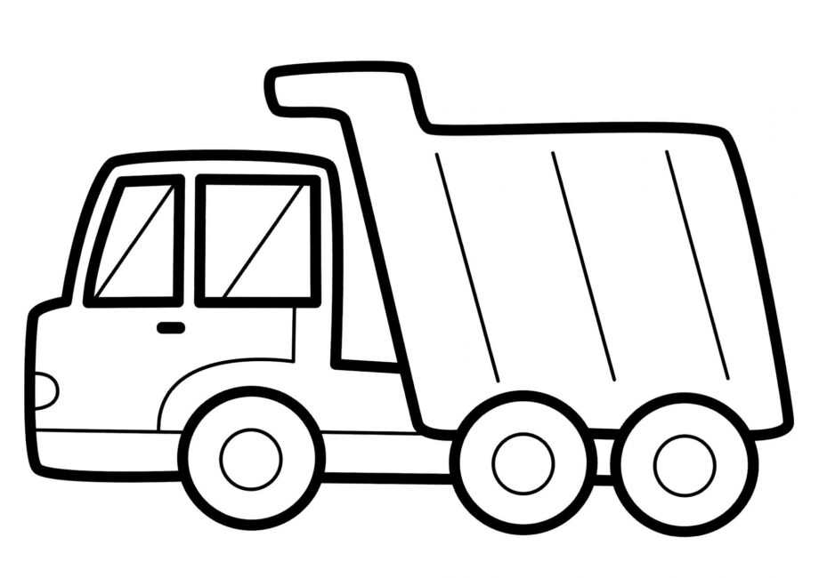 Colouring Page Tipper with Large Body