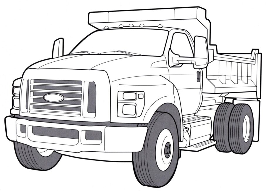 Colouring Page Ford F-750 Tonka