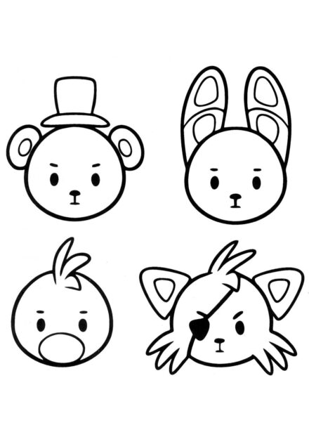 FNAF Emojis Colouring Page