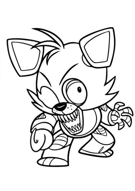 Toy Foxy Colouring Page