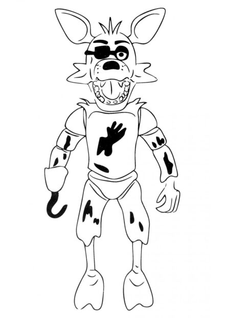 Pirate Foxy Colouring Page