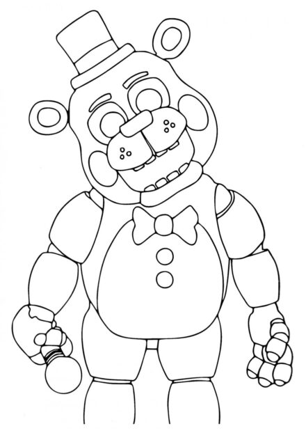 Toy Freddy Colouring Page