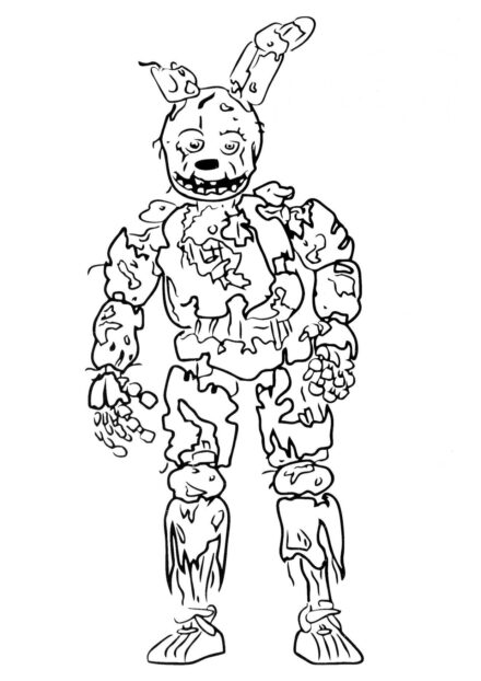 Nightmare Bonnie Colouring Page