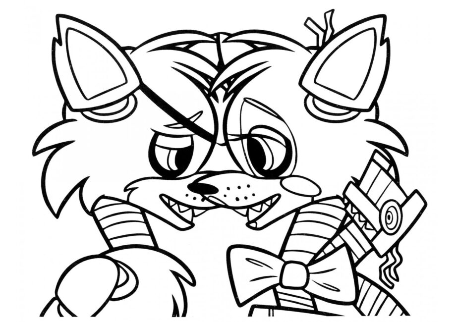 Foxy and Mangle Colouring Page