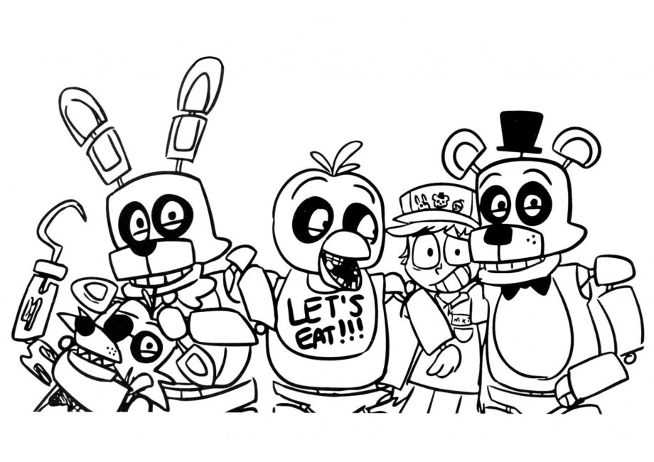 Animatronics and Gregory Colouring Page