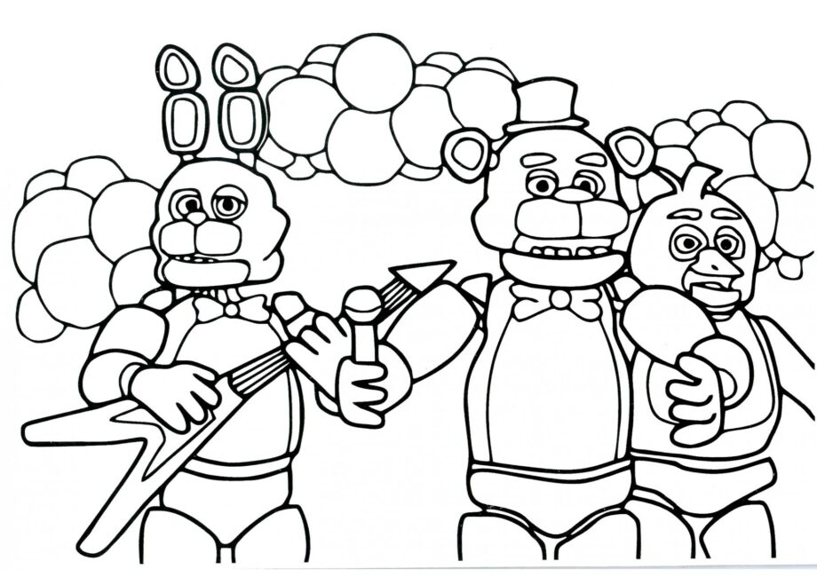 Rockstar Animatronics Colouring Page