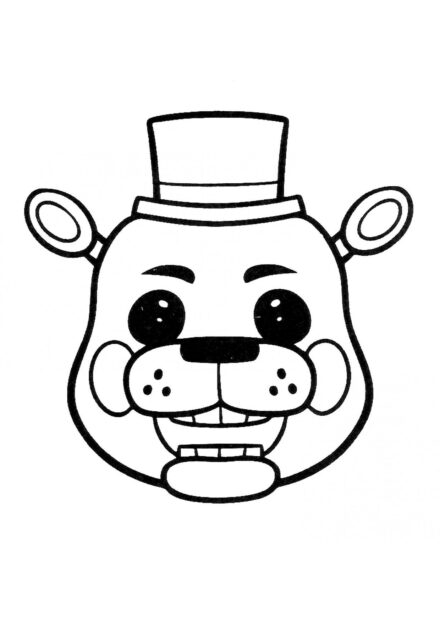 Freddy's Head Colouring Page