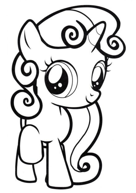 Colouring Page Sweetie Belle - Rarity's Sister