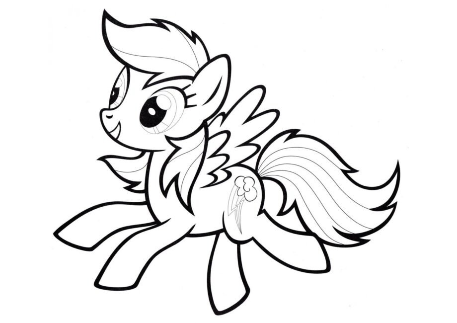 Colouring Page Rainbow Dash