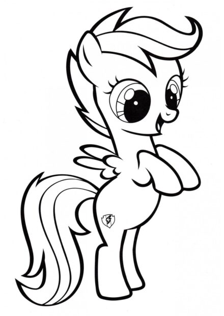 Colouring Page Scootaloo Earns Her Mark