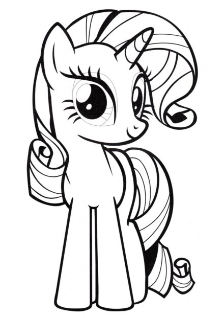 Colouring Page Cute Rarity