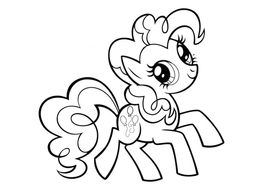 Colouring Page Cheerful Pinkie Pie