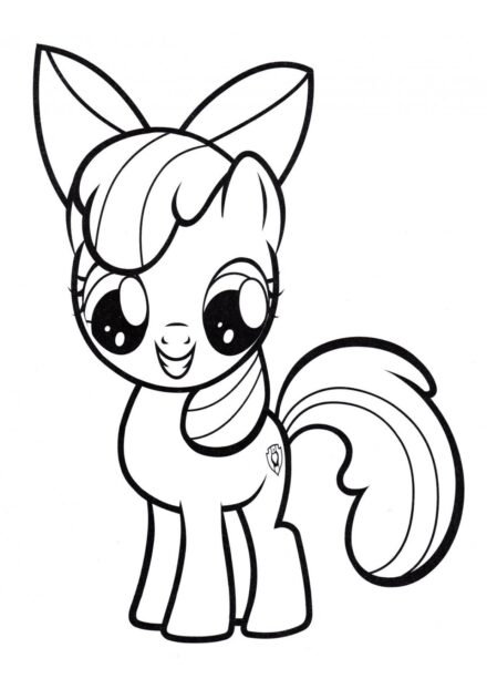 Colouring Page Apple Bloom - Earth Pony