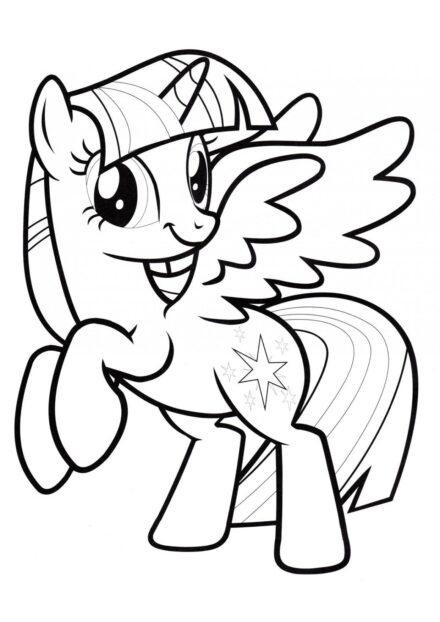 Colouring Page Twilight Sparkle - Princess of Friendship