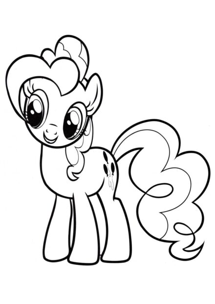 Colouring Page Pinkie Pie Off to a Party